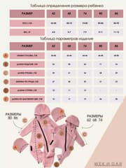 Детский Утепленный Комбинезон для Новорожденных — W.E.K.И.D.A.R — Комбинезоны с начесом — пудра, фото 4